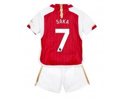 Arsenal Bukayo Saka #7 Hemmaställ Barn 2023-24 Kortärmad (+ Korta byxor)